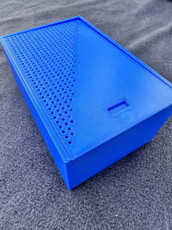 Embroidery box with tray and lid