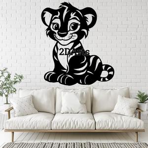 Cartoon Baby Tiger 2D Wall Art/Window Art - Digital STL & SVG Files for 3D Printing and Laser Cuttin