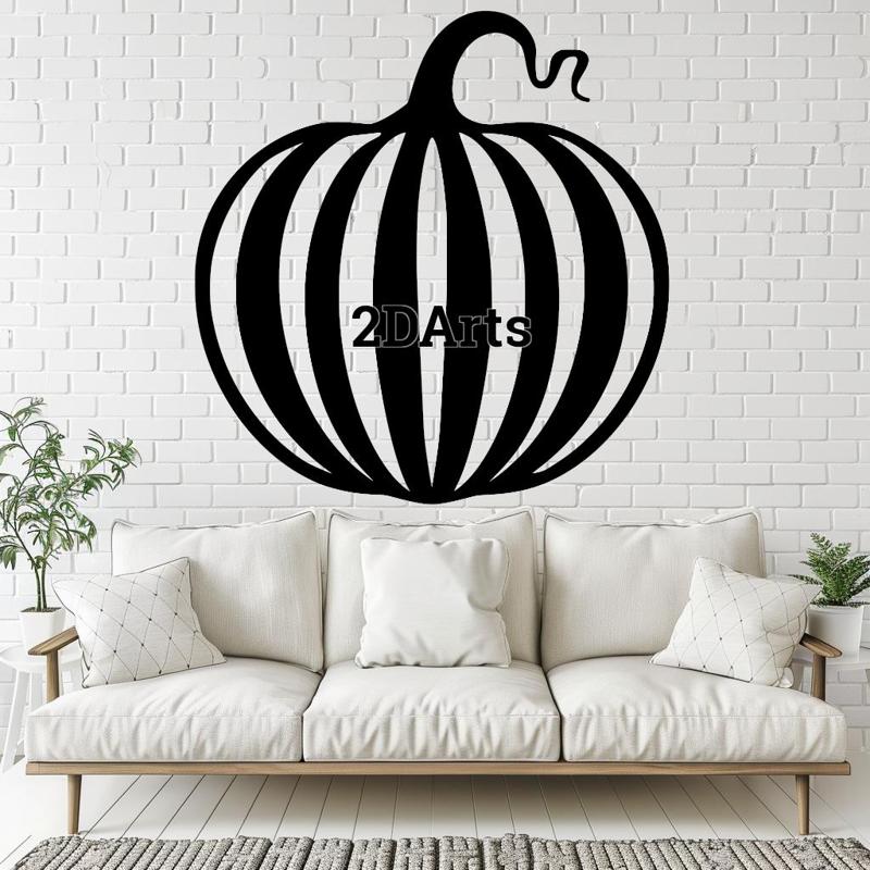 Pumpkin 2D Wall Art/Window Art - Digital STL & SVG File