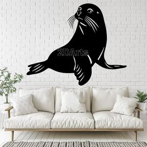 Seal 2D Wall Art/Window Art - Digital STL & SVG Files for 3D Printing and Laser Cutting
