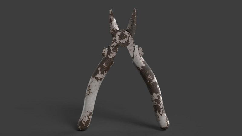 Old Rusty Pliers Tool