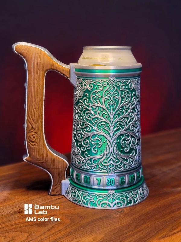 12oz D20 Tree Of Life Can Cozy with AMS color files