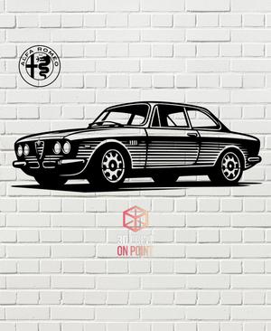 ALFA ROMEO GIULA 1970 VINTAGE - 2D WALL ART #2