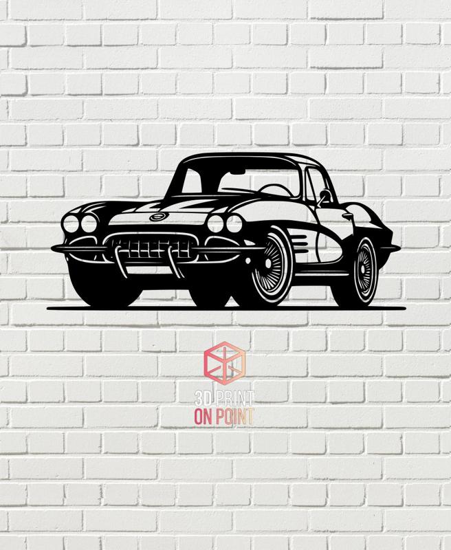 CORVETTE VINTAGE - 2D WALL ART #2