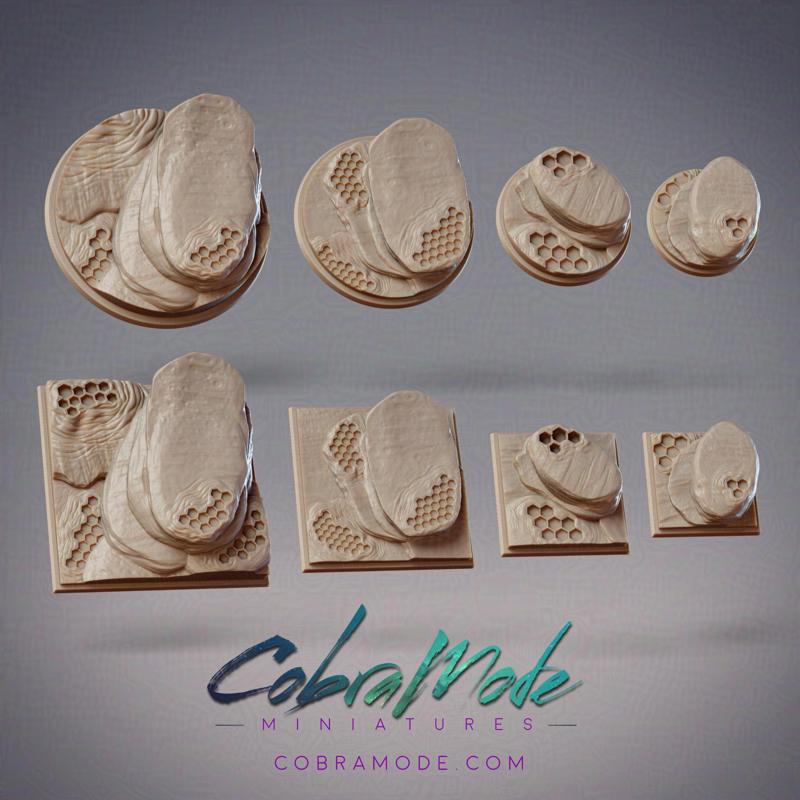 Honeycomb Base Pack (8pcs) - Round and Square Versions