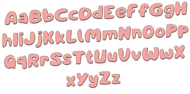 3D Alphabet, All letters, Font