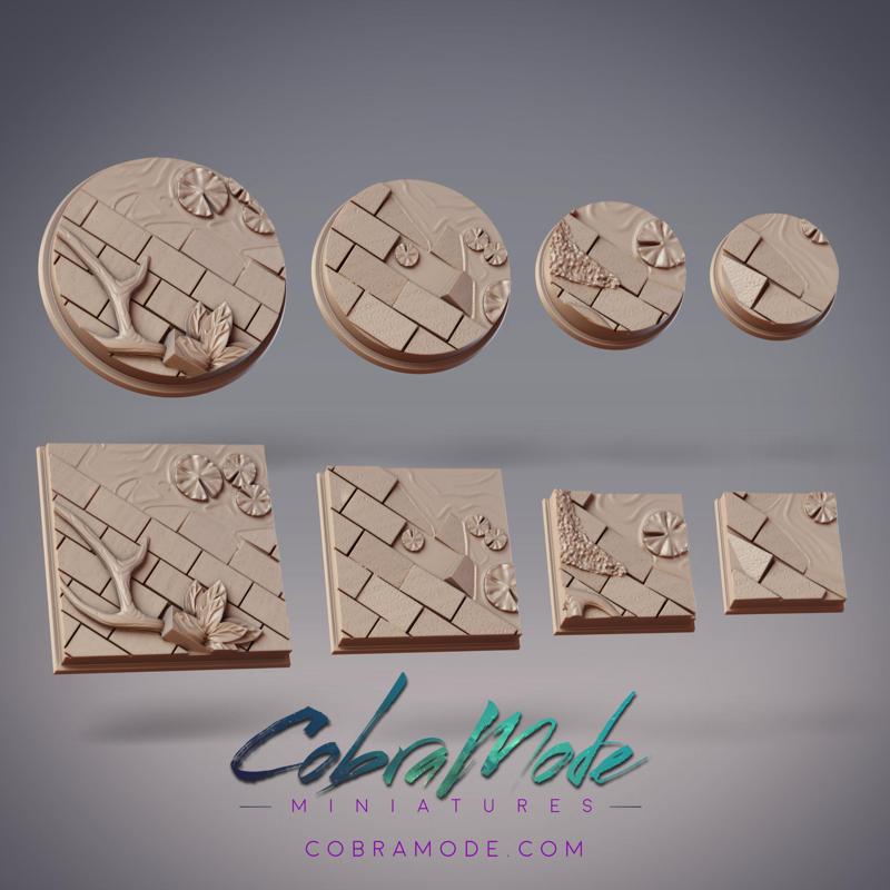 Jungle Flooded Temple Base Pack (8pcs) - Round and Square Versions