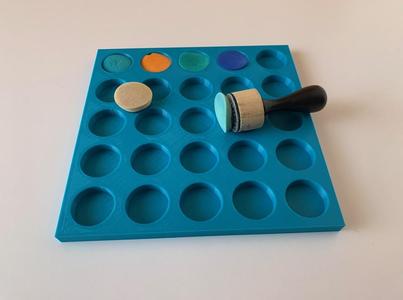 Scrapbooking ink pad holder shelf