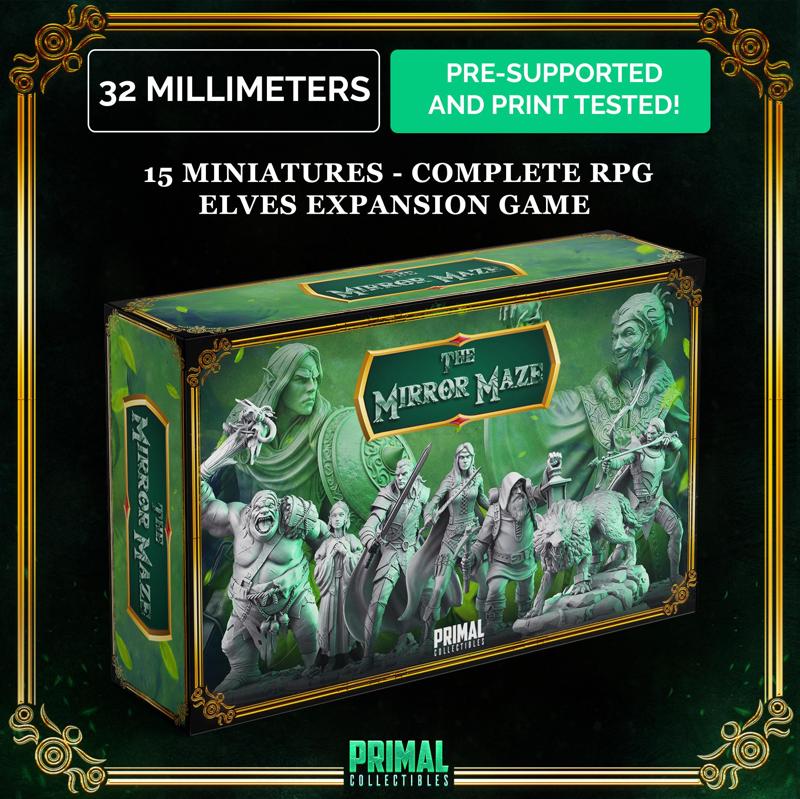 15 miniatures - complete RPG elves expansion game - THE MIRROR MAZE - Premium Package - MASTER OF DUNGEONS QUEST