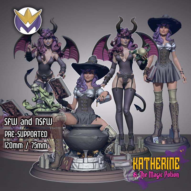 Pack Katherine & The Magic Potion(120mm 75mm)+ NSFW Versions
