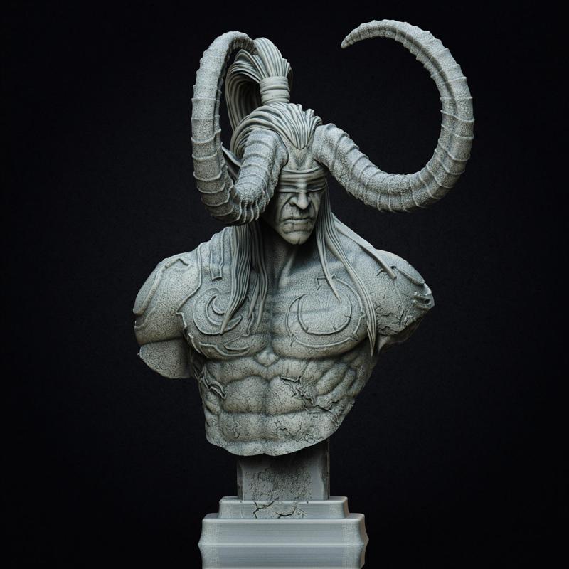 Illidan Stormrage bust (Pre-Supported)