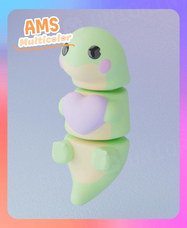 Flexi Dino and the Valentine’s Heart Keychain (Multicolor)
