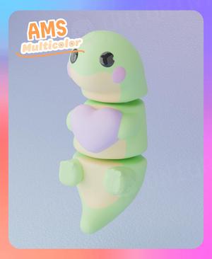 Flexi Dino and the Valentine’s Heart Keychain (Multicolor)