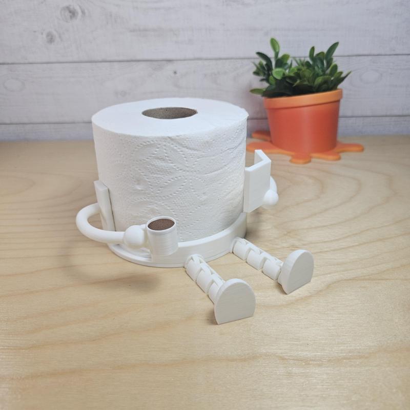 Tp Holder Buddy With Book And Coffee - Holds A Standard Toilet Paper Roll