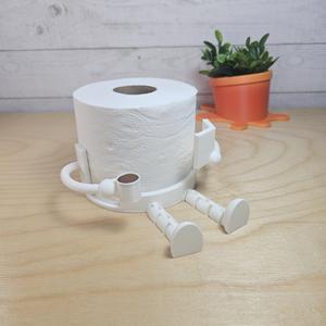 Tp Holder Buddy With Book And Coffee - Holds A Standard Toilet Paper Roll