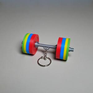 Barbell Keychain
