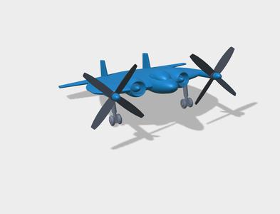 Printable XF5U Pancake Plane