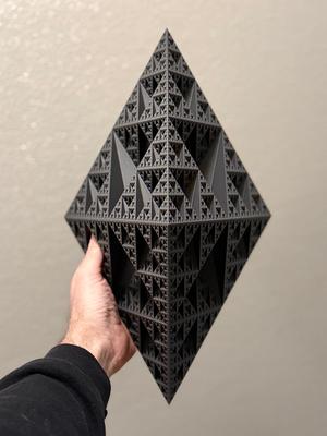 Sierpiński Triangular Bipyramid Fractal - Level 6 (Vase Mode)