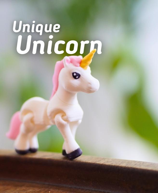Unique Unicorn - Articulated Fidget Unicorn - Ludo Animal
