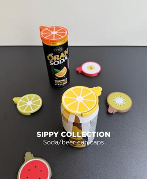 Sippy Collection, soda/beer can caps.