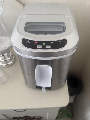 Ice cube machine spoon mount
