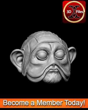 Star wars Head sculpt - Nien Nunb - Black Series - Hottoys - 1:12 and 1:6 Scale - Action Figure