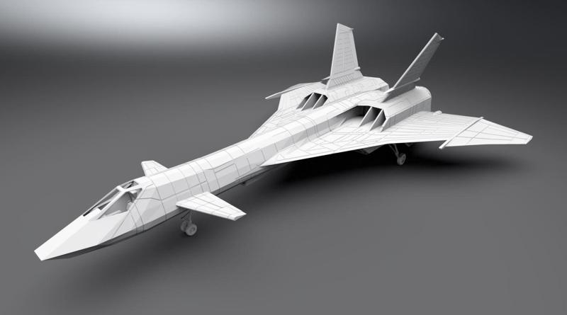 Mig 31 Firefox Low Poly Scale model