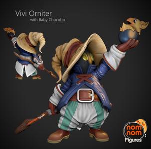 Vivi Ornitier with baby Chocobo - Final Fantasy