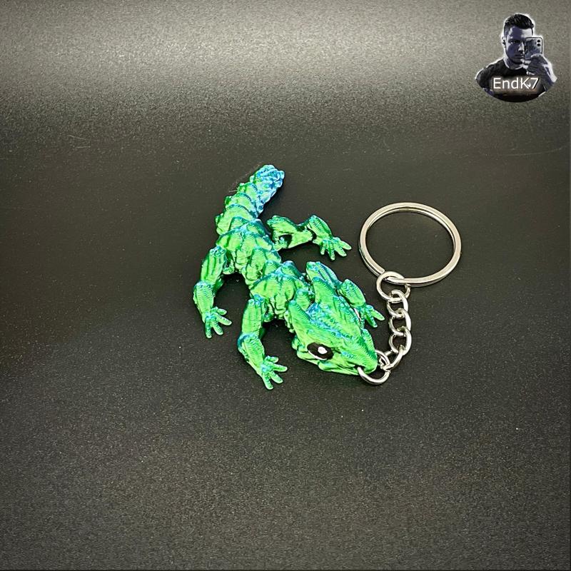 Little Grass Dragon Keychain 🐉 - Articulated - Print in Place