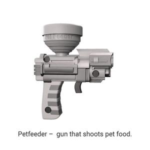 PetFeeder Gun: 3D Printable STL File for a Fun Food-Launching Pet Feeder