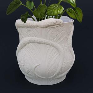 Snake Plant Pot STL 3D Printer file, no supports, Multicolor Printing Available