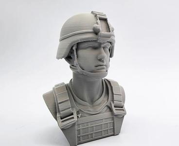 Male Army Soldier Bust