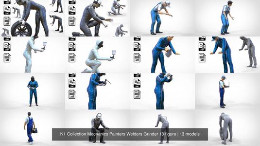 N1 Collection Mechanics Painters Welders Grinder 13 figure