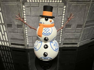 STAR WARS ADVENT CALENDAR 2023 DAY #4, BB-8 SNOWMAN FIGURE, 3.75″, 1/18 KENNER, HASBRO