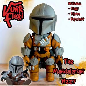 Star Wars The Mandalorian MultiColor Flexi Print-In-Place + figure & keychain