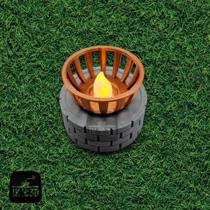 Miniature Brazier Led Candle Sleeve / No Supports