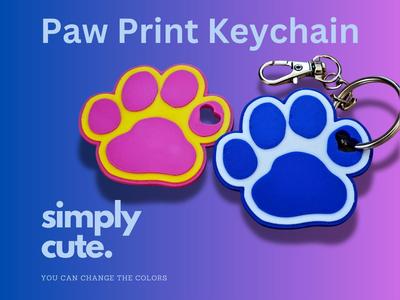 Paw Print Keychain
