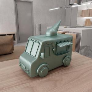 3D Ice Cream Car Decor as Stl File & Summer Vibes, 3D Printing, Car Sculpture, Vehicle, Miniature Car, Toy Car, Ice Cream Gift