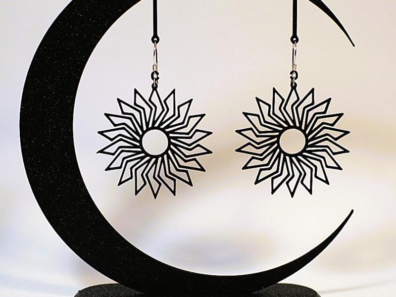 Earrings sun mandala