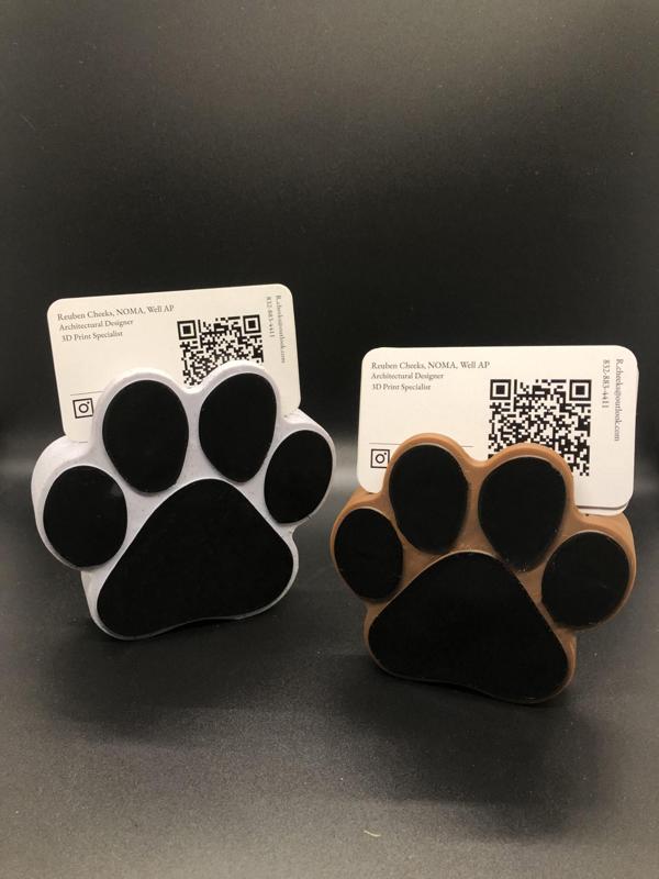  Paw Print Form Business Card Holder