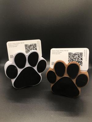  Paw Print Form Business Card Holder