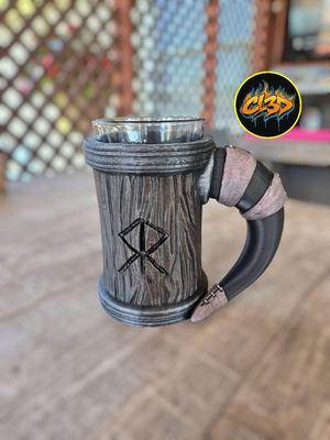 Viking Warrior Horn Pint Glass Koozie