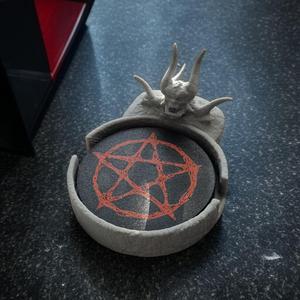 Satanic/Demonic/Gothic Coaster Set with Demon Tray