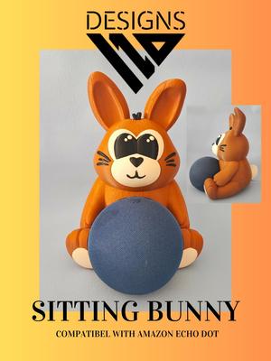 Sitting Bunny - COMPATIBLE with Alexa Echo Dot