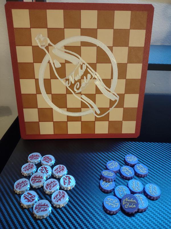 Fallout Nuka Cola Checkers Set - Print-and-Play