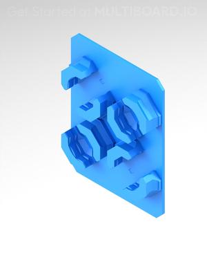 6.25 mm - Quad Snaps (DS Part A) - Small Command Strip Mount