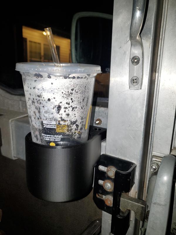 Cup holder for utilimaster stepvan
