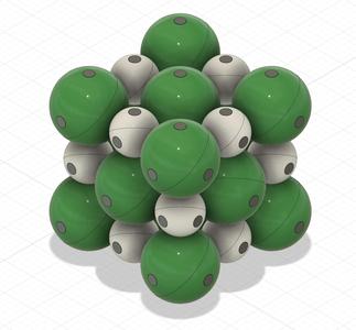 NaCl Lattice Model magnetic | Ionengittermodell magnetisch