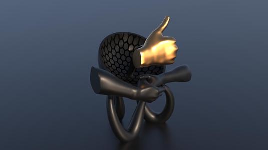 2024 3DPI Awards trophy 3 (Thumbs up)