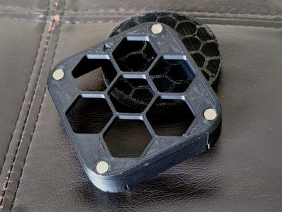 Creality K1/K1C exhaust charcoal filter holder for magnetic attachments